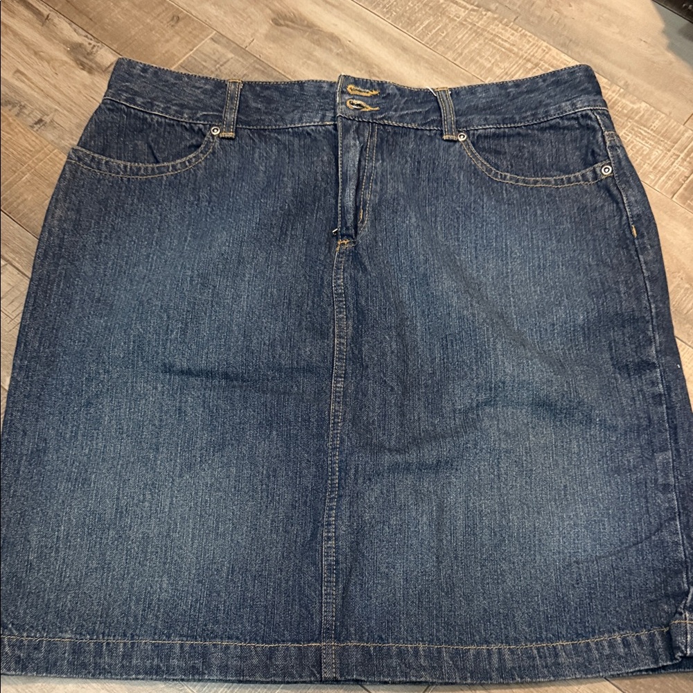 liz & co. Blue Denim Midi Skirt